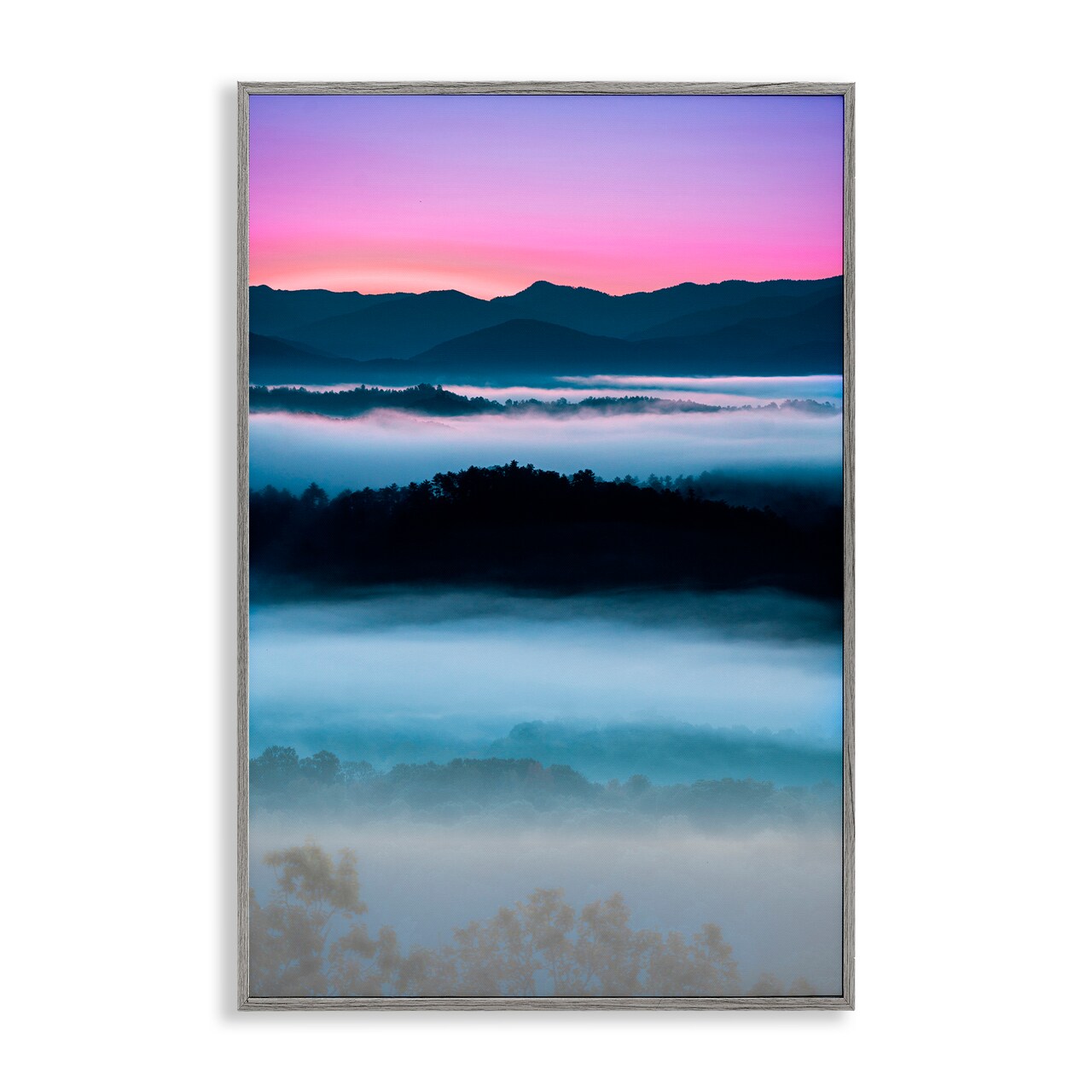 Stupell Industries Smoky Mountain Fog Framed Giclee, design by Jared Kreiss